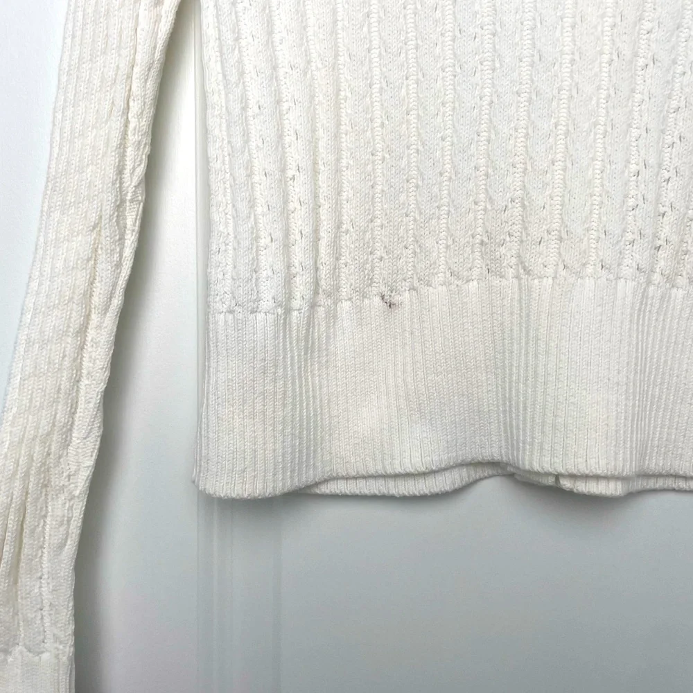 TALBOTS- TEXTURED CREWNECK CARDIGAN - Picture 5 of 6